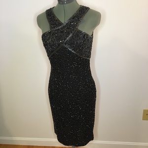 Stenay Vintage 80s  Silk/Beaded Cocktail Dress